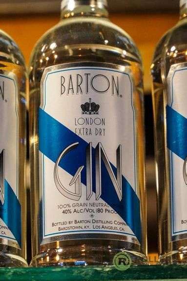 6 1l Bottles Of Barton Gin Roller Auctions