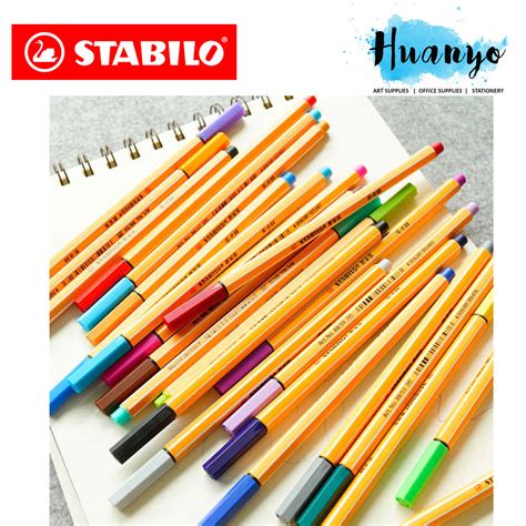 Stabilo Point Colour Fineliner Marker Pen Mm Needle Tip