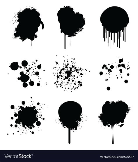 Ink Blots Royalty Free Vector Image VectorStock