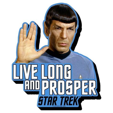 Live Long Spock Color Star Trek Sticker Pro Sport Stickers