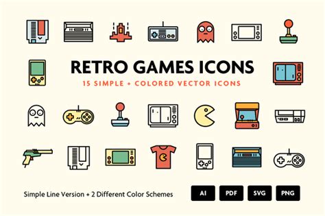 Retro Video Game Icons