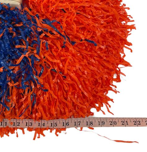 Vintage Cheerleading Pom Poms Blue Orange 80s 90s Huge Poms Cheer ...