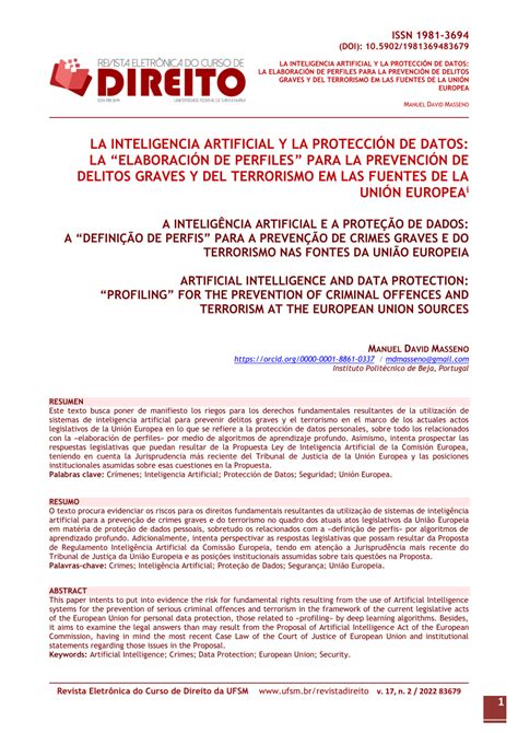 Pdf La Inteligencia Artificial Y La ProtecciÓn De Datos La