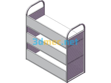 Library Trolley 3d Model Solidworks