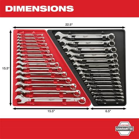 Milwaukee Pc Combination Wrench Set Sae Pipe Tools Pipe