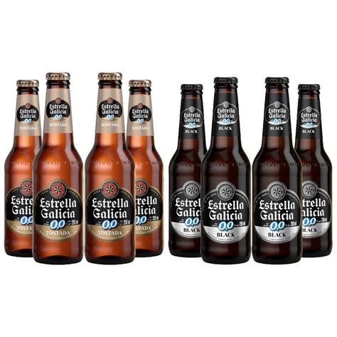 Kit Gf Cerveja Sem Lcool Estrella Gal Cia Black Tostada Submarino