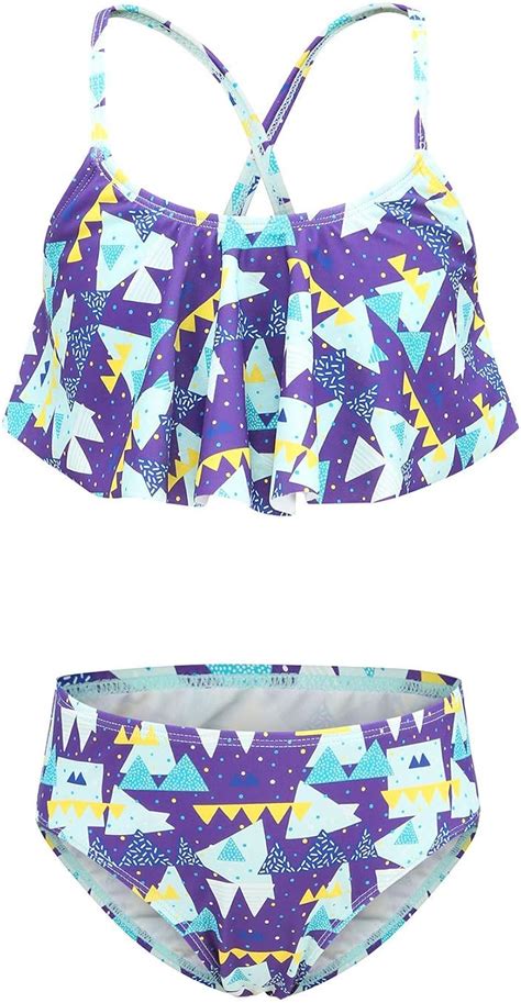 Buy Girls Two Piece Bikini Swimsuits Hawaiian Floral Bathing Suit For