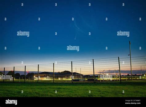 Comet Neowise über Sportplatz in Werlte Stock Photo Alamy