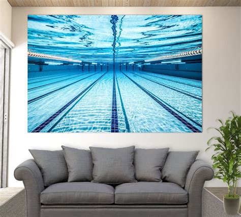 Swimming Pool Canvas Print Swimming Wall Art Swimming Canvas Etsy