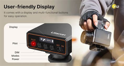 Ulanzi F Mini Camera Flash Speedlite GN LCD Standard Hot Shoe Mount For Sony Canon Nikon