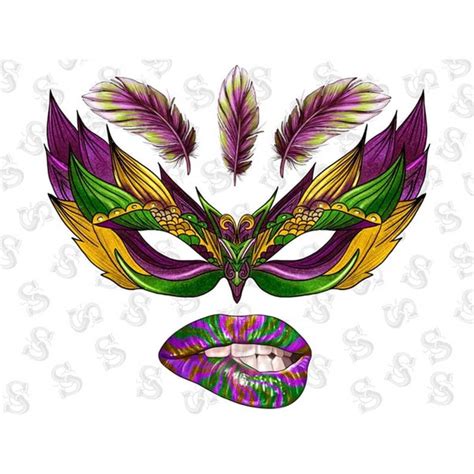 Mardi Gras Mask And lips Png Sublimation Design,Mardi Gras C - Inspire ...