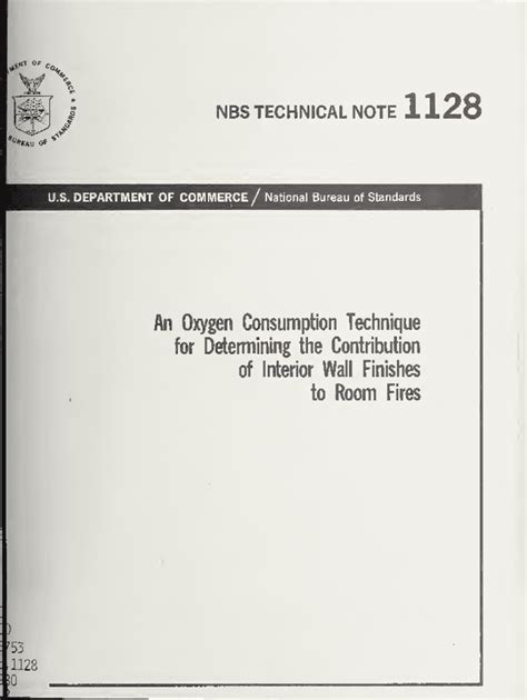 Fillable Online Nvlpubs Nist An Oxygen Consumption Technique For