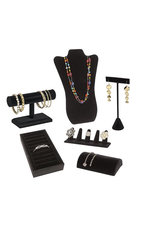 Black Velvet Jewelry Display Variety Pack Simple Retail