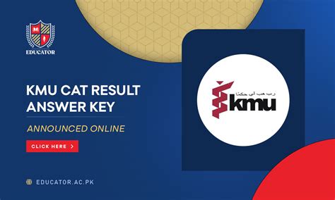 KMU CAT 2nd Test Result 2024 Held On 1 December Educator Ac Pk