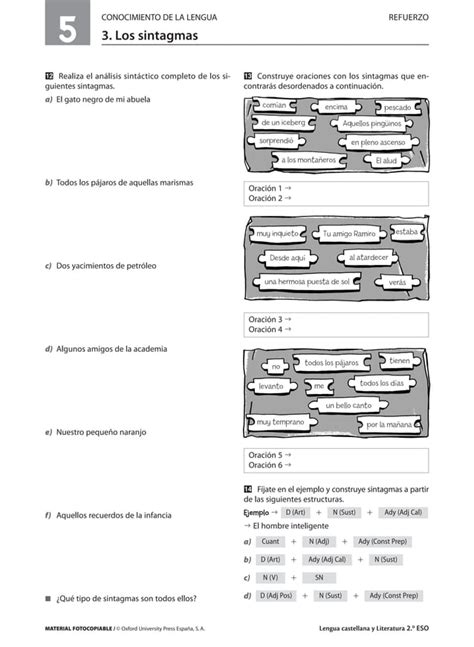 2 Eso Refuerzo Sintagmas Con Soluciones 1 Pdf Descarga Gratuita