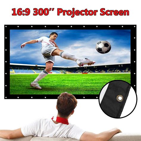 Foldable 300 inch Projection Matt White Canvas Projector Screen ...