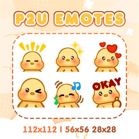 Kawaii Chicken Emotes Set For Twitch Discord Youtube Stream