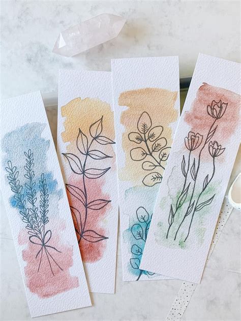 Handmade Watercolor Art Bookmarks Bible Verse Bookmarks Etsy Artofit