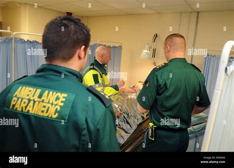 Ambulance And Paramedic Accident And Emergency Nhs Teams In Hospital