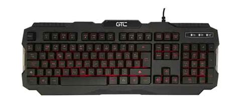 Teclado RGB retroiluminado Negro Ergonómico GTC KGG 005 Multi PC