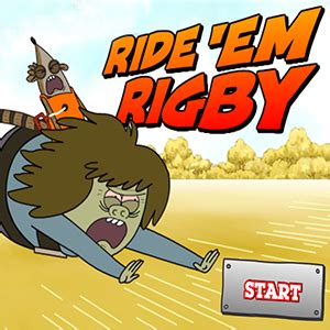 🕹️ Play Regular Show Ride Em Rigby Game: Free Unblocked Online Cartoon Endless Running Video ...