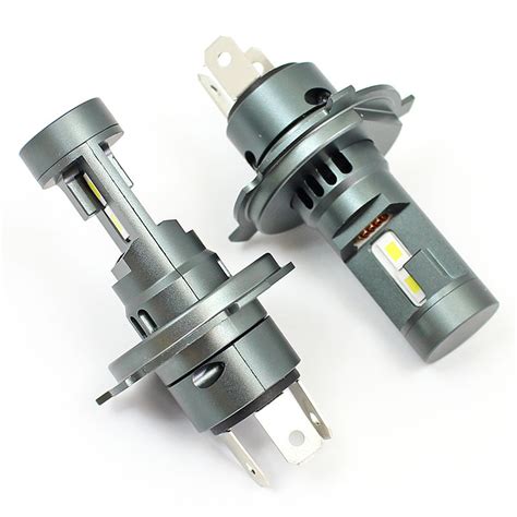 P43TLED-PP60P: High performance H4 P43t Bright White LED lamps set ...