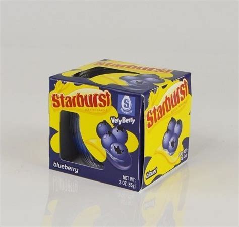 Starburst Blueberry Scent Candle In Glass Jar Boxed Sweet T