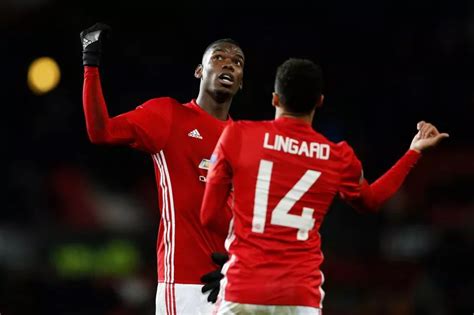 Manchester United Duo Jesse Lingard And Paul Pogba Celebrate Feyenoord