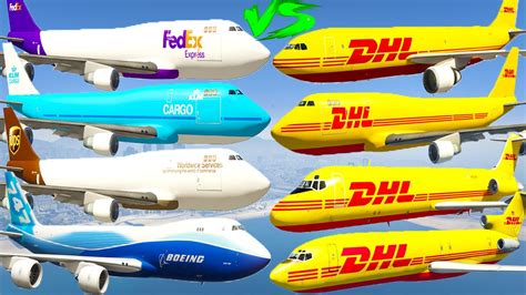 Gta V Every Dhl Airplanes Vs Every Boeing Cargo Airplanes Best