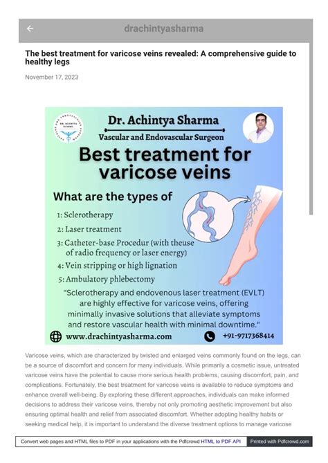 Ppt The Best Treatment Methods For Varicose Veins A Practical Guide