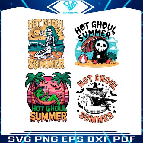 Hot Ghoul Summer Horror Vacation Svg Png Bundle