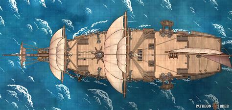 Galleon 42 X 20 Ship Map Rdndmaps