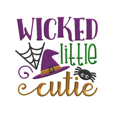 Wicked Little Cutie Embroidery Design 6 Sizes 10 Formats Dst Etsy