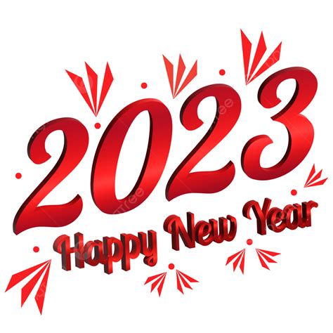 Rojo Feliz Año Nuevo 2023 Png 2023 Fuentes De Arte 2023 Feliz Año