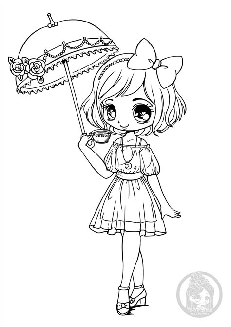 Coloriage Kawaii Girl