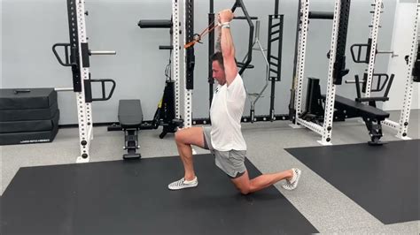 Resistance Band Half Kneeling Overhead Pallof Press Youtube