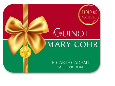 E Carte Cadeau Guinot Mary Cohr Valeur 100€ Cartes Cadeaux