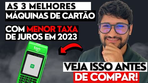 AS 3 MELHORES MAQUININHAS DE CARTÃO A MENOR TAXA DE JUROS EM 2023