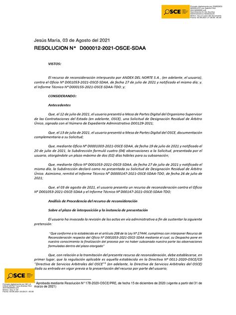 Resolucion 000012 2021 Sdaa Pdf Caso De Ley Judicaturas