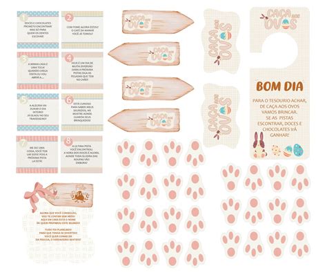 Kit Digital Ca A Aos Ovos De P Scoa Para Imprimir Em Pdf Elo