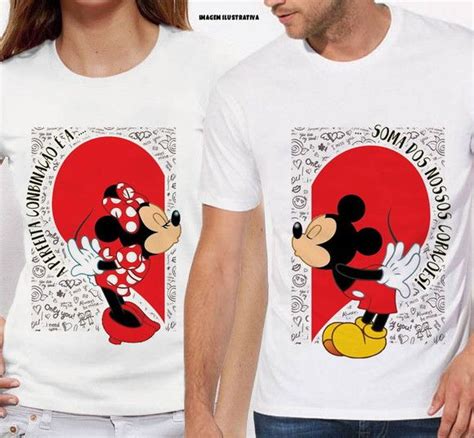 Kit Casal Mickey E Minnie No Elo Ms Estamparia E Ba Camisa