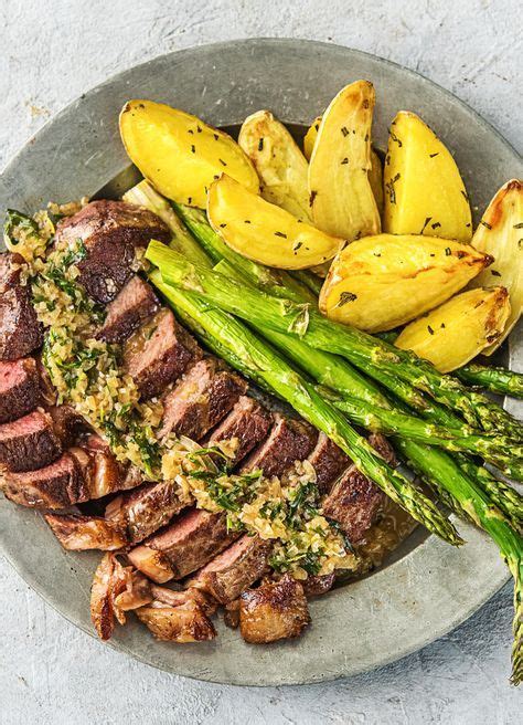 Rib Eye Steak Béarnaise With Rosemary Potatoes And Asparagus Recipe Hello Fresh Recipes