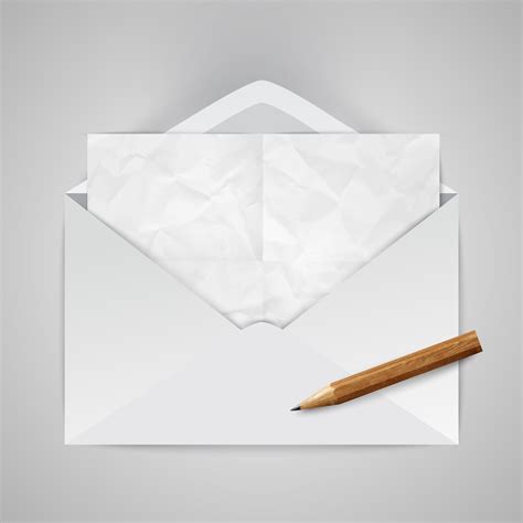 Realistic Envelope With A Pencil Vector Illustration 320723 Vector Art