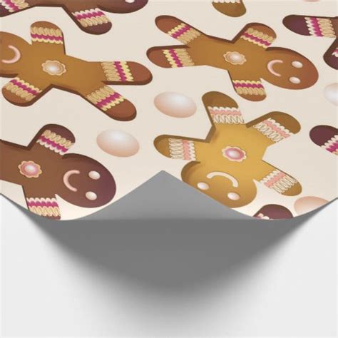 Gingerbread Mens Wrapping Paper Zazzle