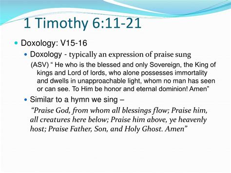 Ppt 1 Timothy 6 11 21 And Intro To 2 Timothy Powerpoint Presentation