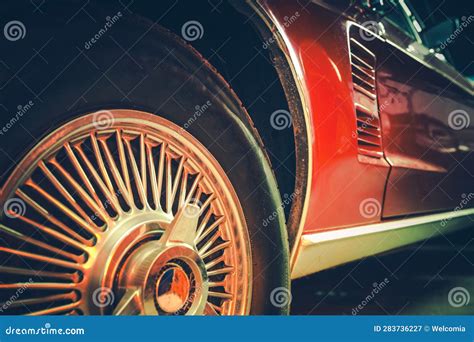 Classic Car Wheel Close Up Stock Image Image Of Close 283736227
