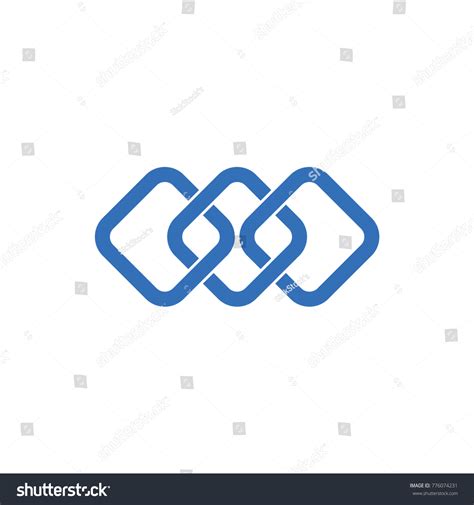 Linked 3 Squares Object Logo Vector Stock Vector (Royalty Free ...