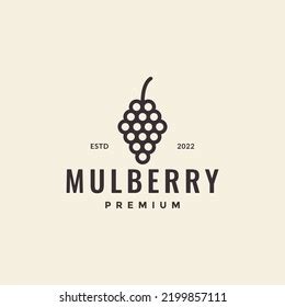 Hipster Fruit Mulberry Logo Design Stock Vector (Royalty Free ...