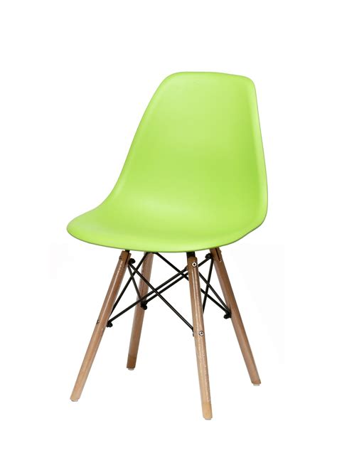 Mid Century Eiffel Tower Side Chair Lime Green Semk Home