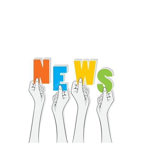 News Text Hold In Hand Design Label Paper Media Vector Label Paper